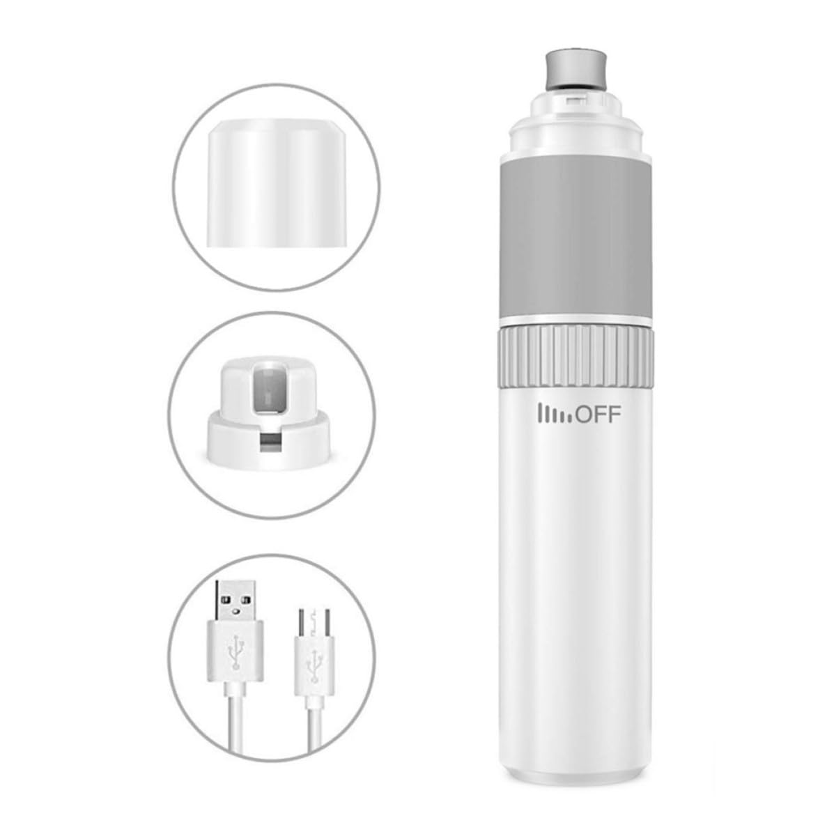 Electric Pet Nail Grinder with Adjustable Speed White Q762689