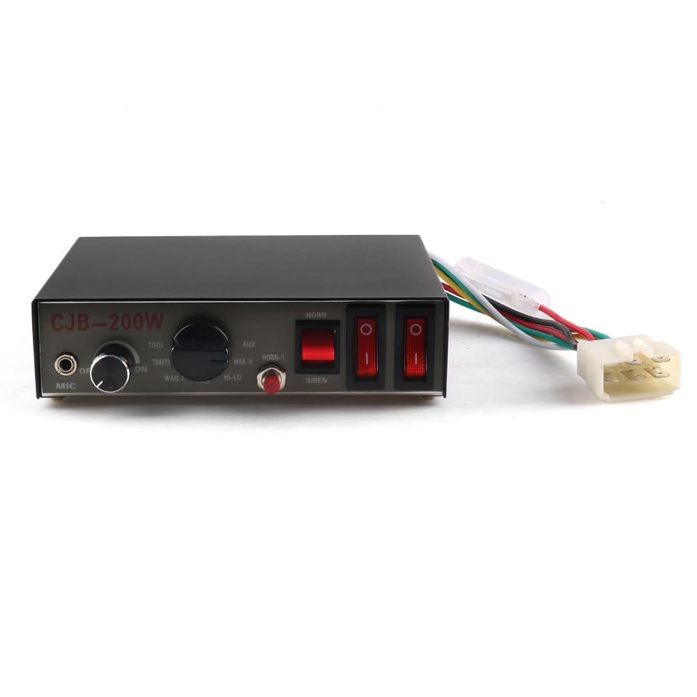 12V 200W 9 Tones Car Warning Alarm Siren Horn Speaker with Microphone T371