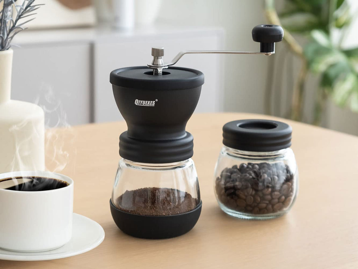 Manual Coffee Grinder 48 Adjustable Settings 80g Conical Burr 2 Jars C724179