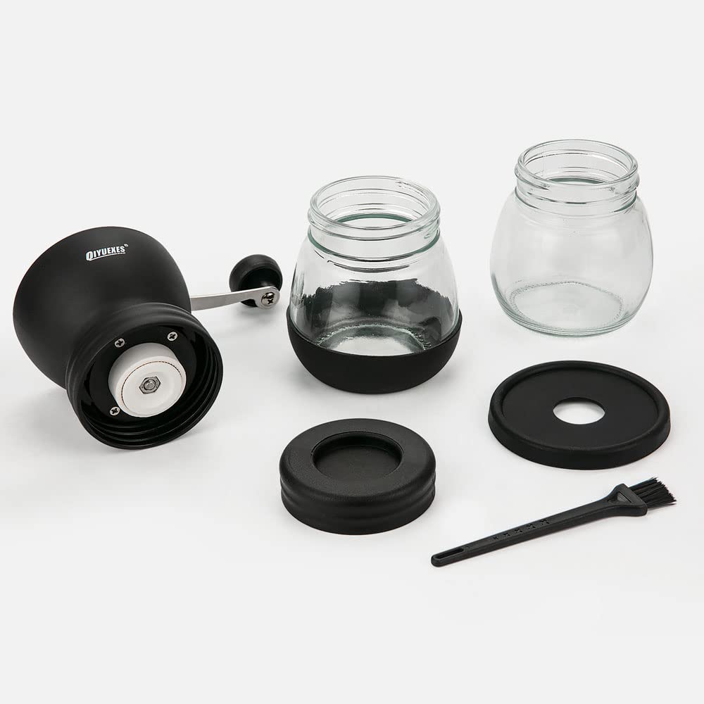 Manual Coffee Grinder 48 Adjustable Settings 80g Conical Burr 2 Jars C724179