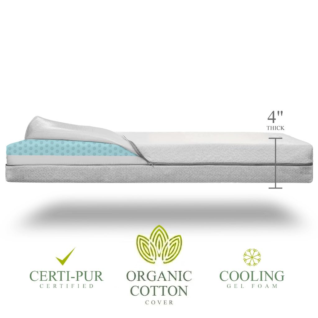 Organic Cotton 2-Sided Memory Foam Crib Mattress Q76137