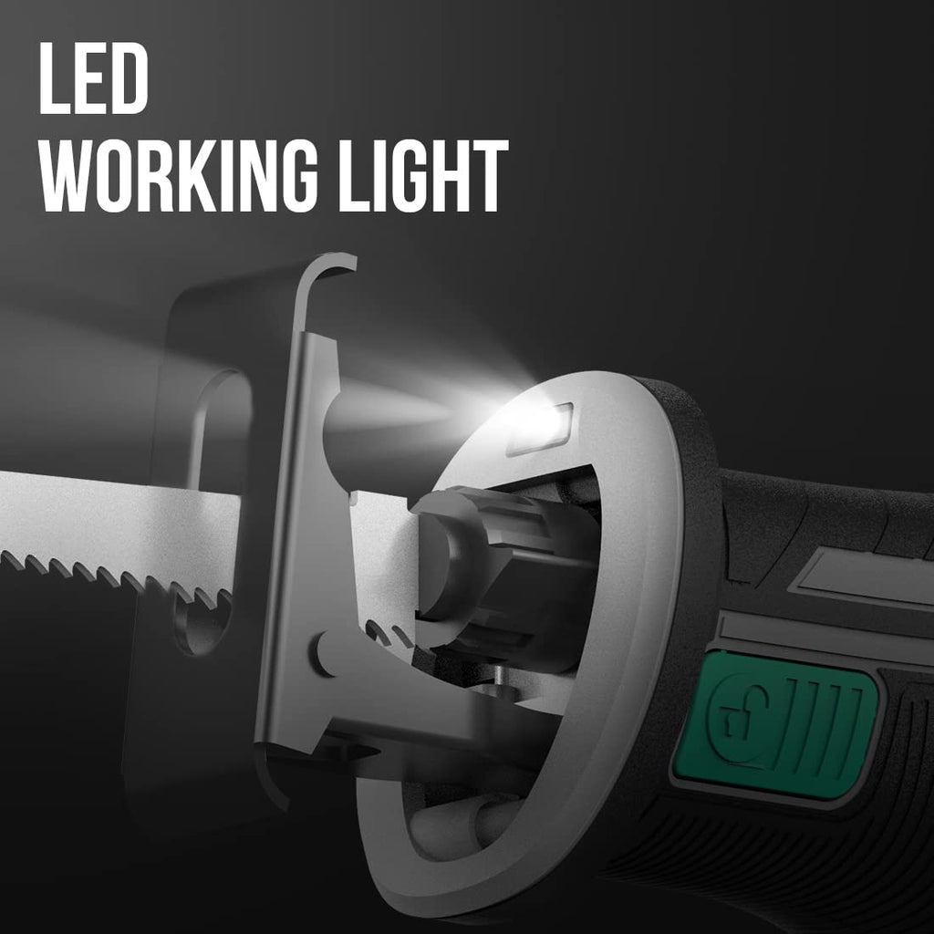 Cordless Reciprocating Saw with 20V 4.0 Ah Battery & Charger D769