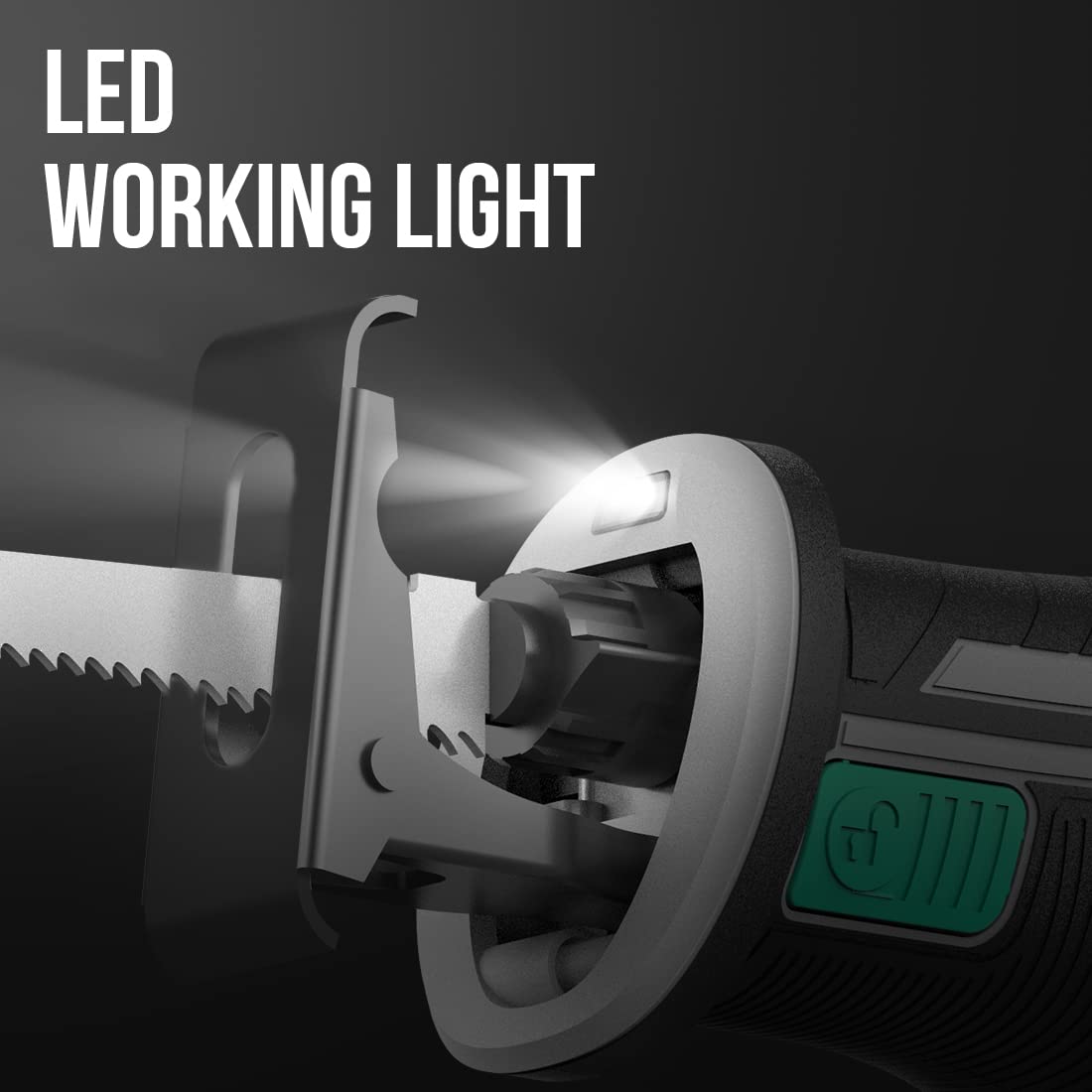 Cordless Reciprocating Saw with 20V 4.0 Ah Battery & Charger D769