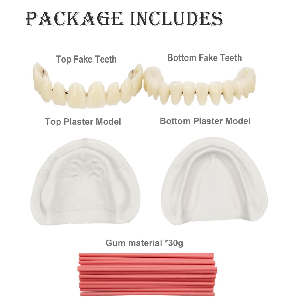 Full Set of Top and Bottom Fake Teeth J9446