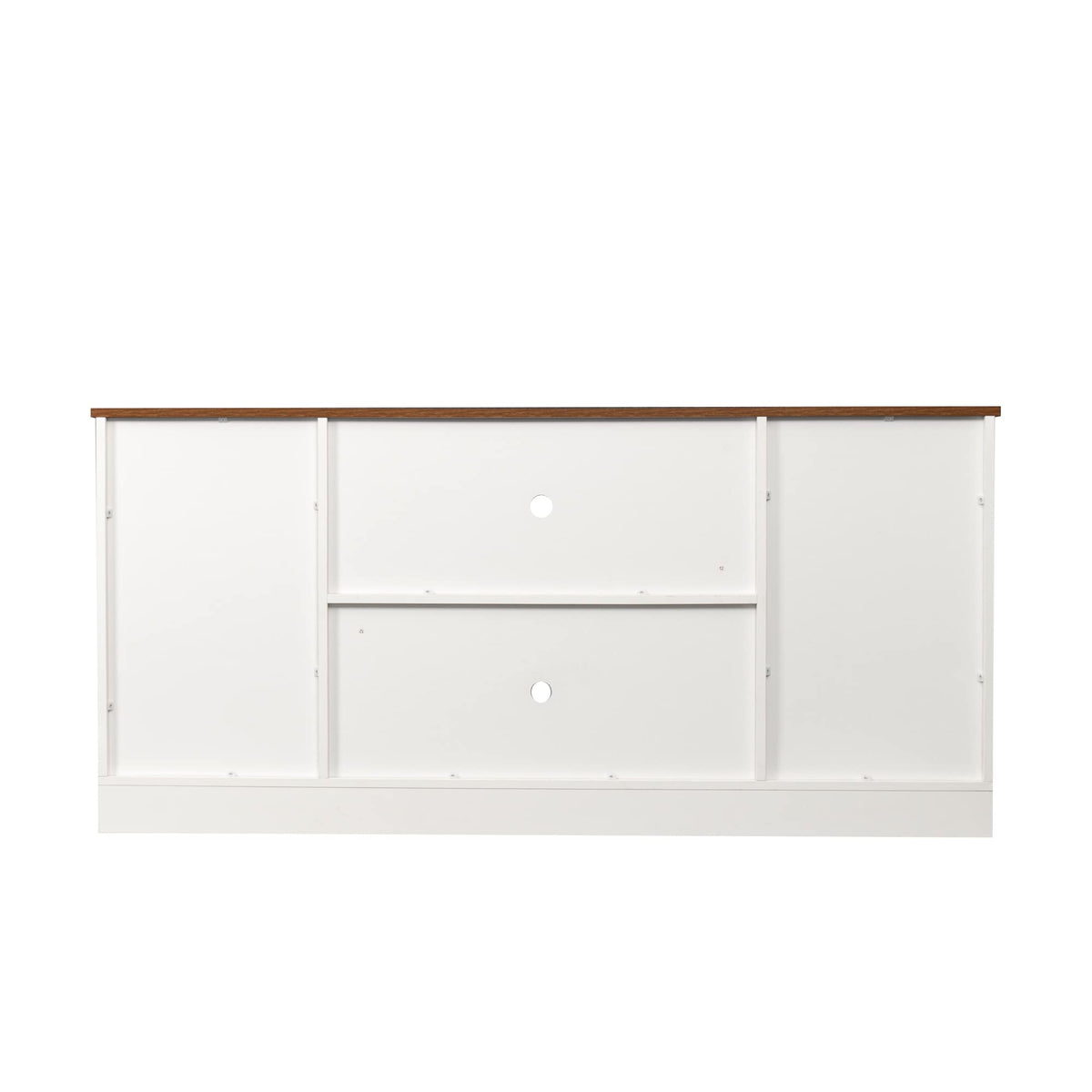 Sliding Barn Door Wood TV Stand with Adjustable Shelves G12947