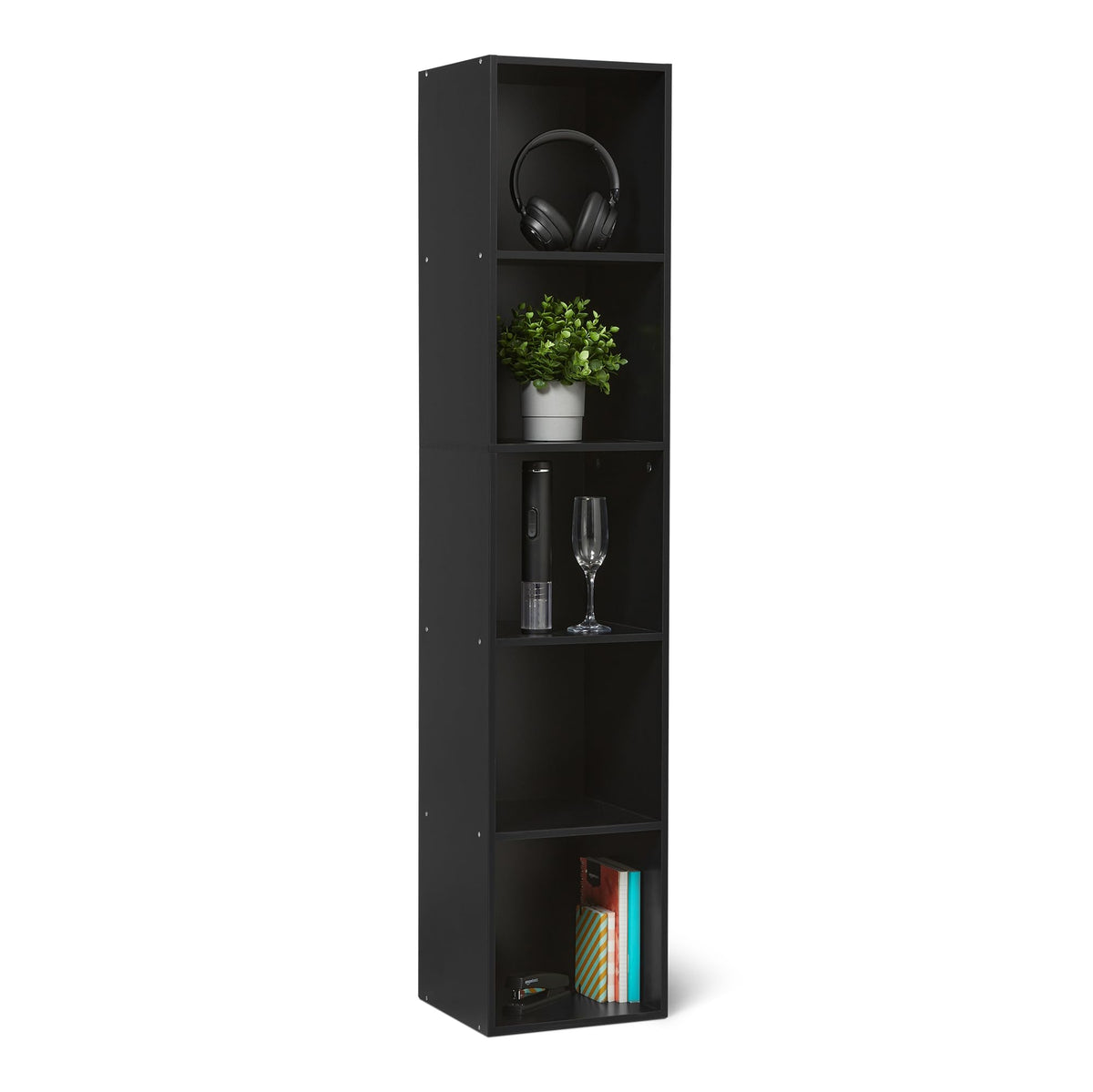 5 Cube Black Bookcase M86855