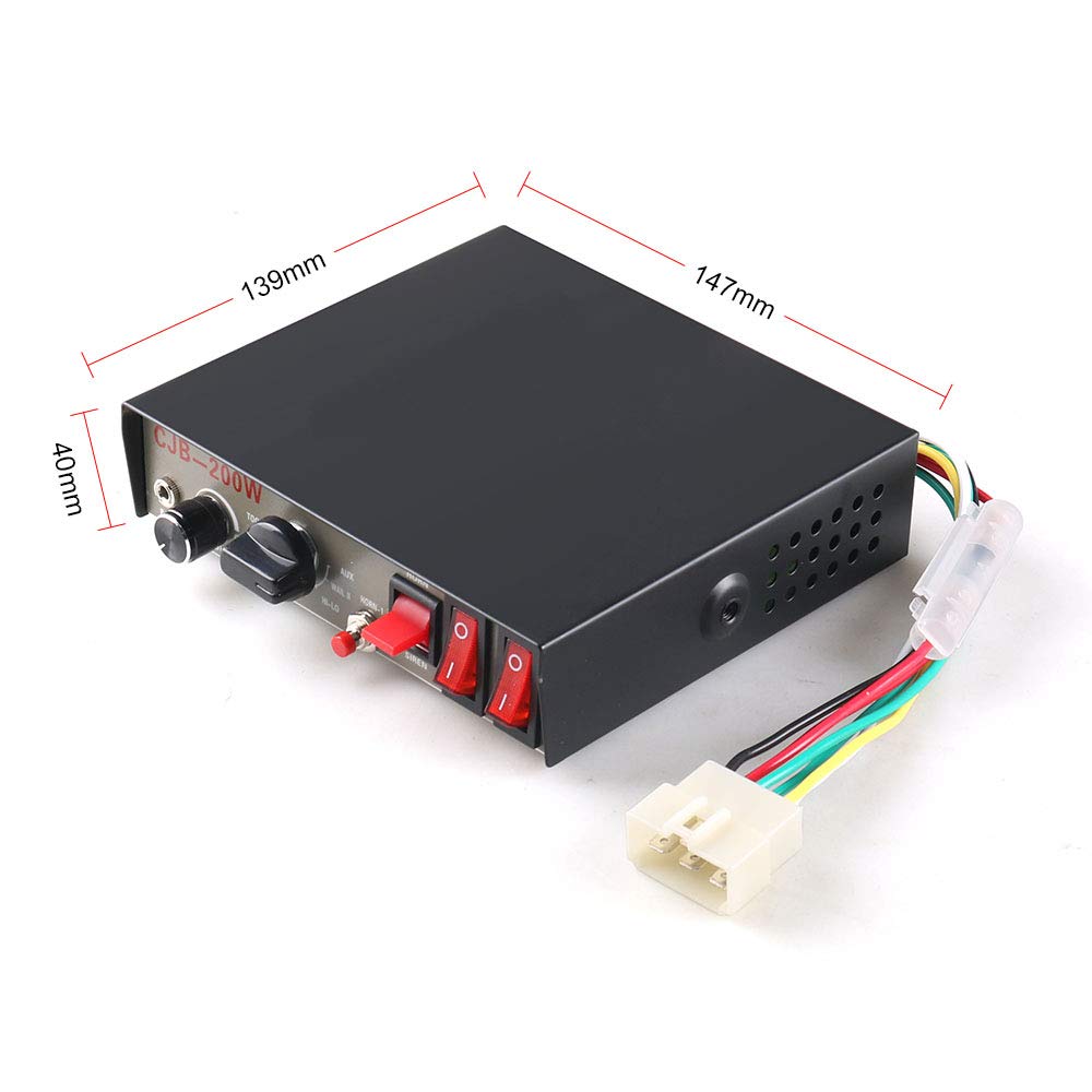 12V 200W 9 Tones Car Warning Alarm Siren Horn Speaker with Microphone T371