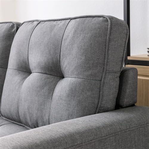 Convertible Sofa Bed Tufted Sleeper Loveseat with Wood Frame G58804
