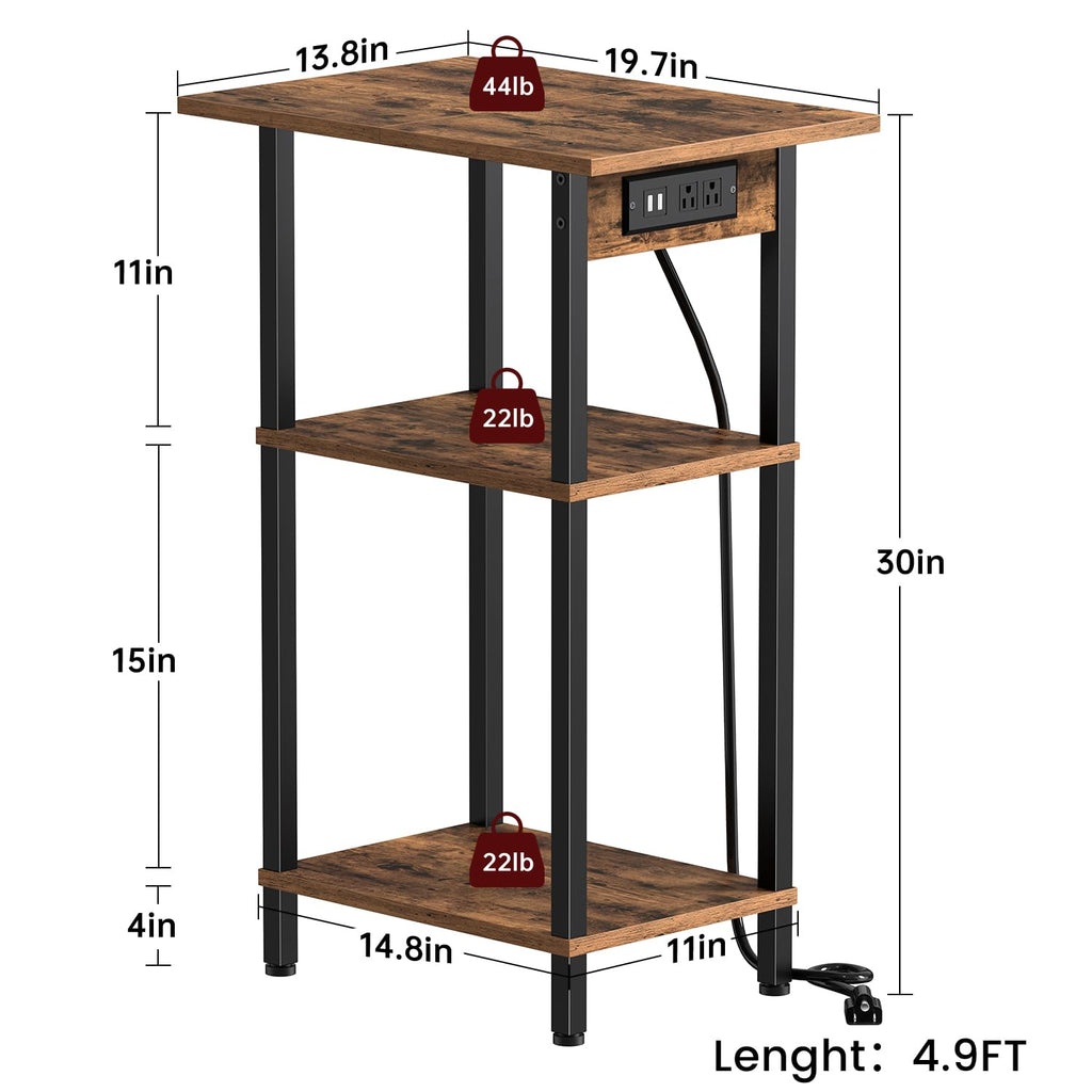 Tall End Table with Charging Station J545159