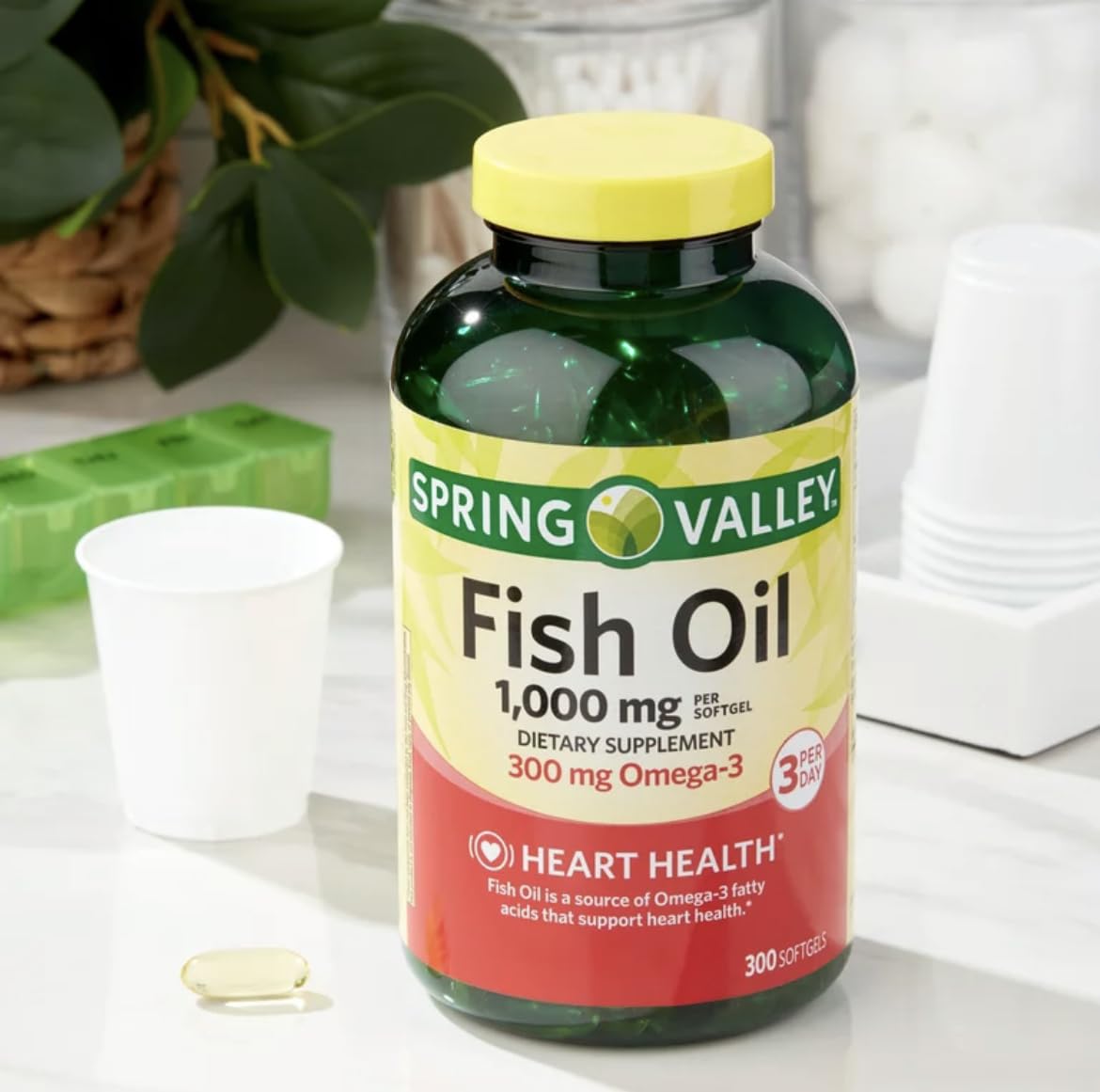Fish Oil Softgels 1000 mg 300 Count A8889