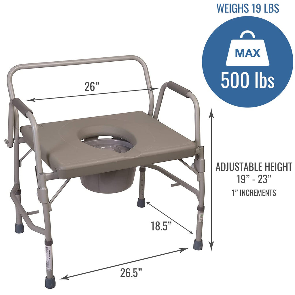 Portable Bedside Commode Chair with Handles V622