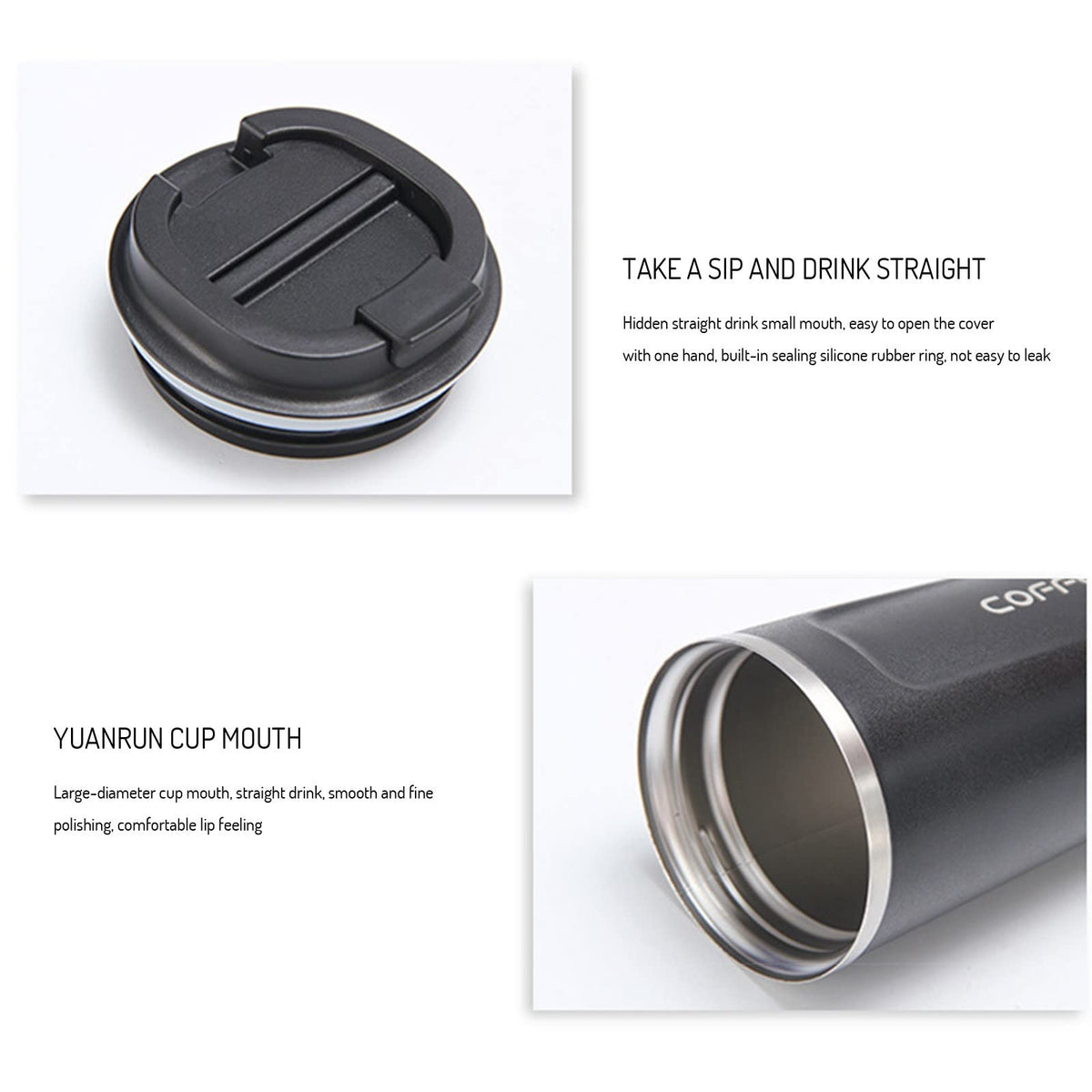 17 oz Stainless Steel Vacuum Coffee Mug with Lid T552
