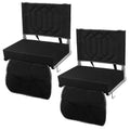 Black 2 Pack Cushioned Stadium Seats for Bleachers with Back Support X837682