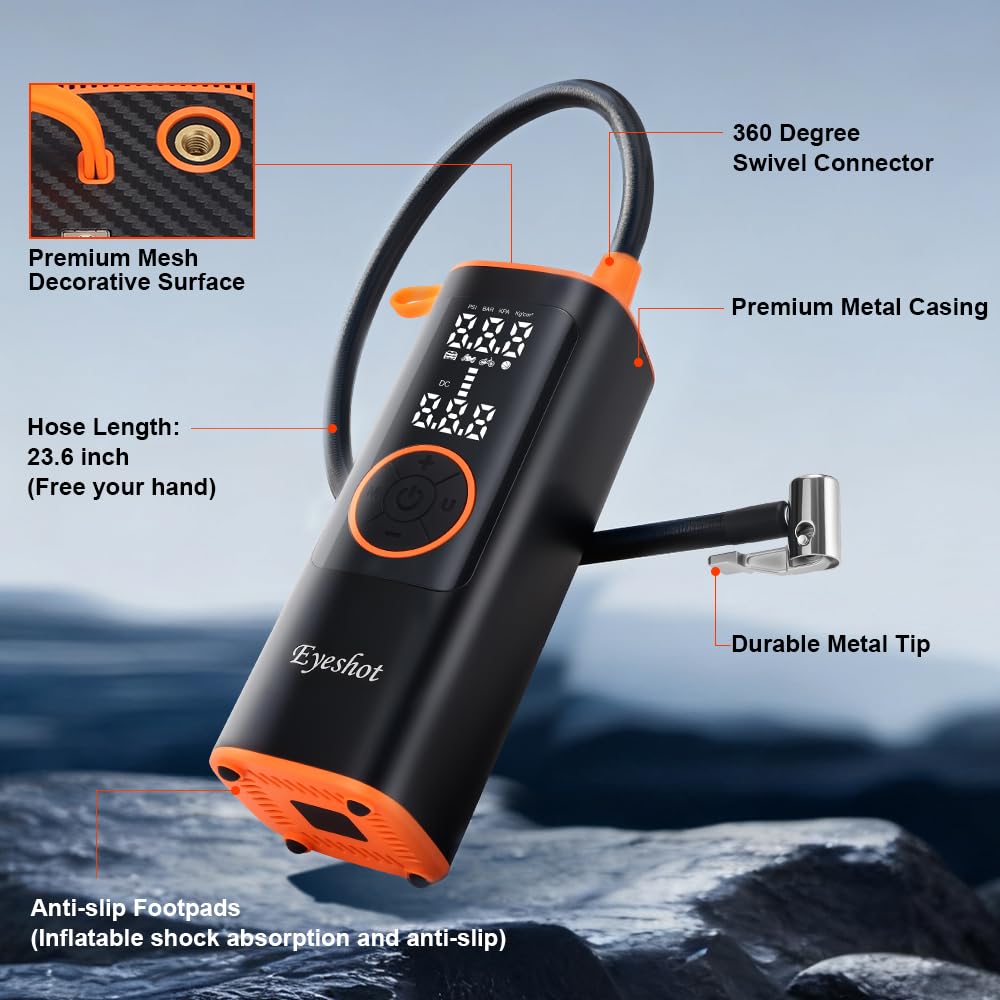 150PSI Cordless Portable Air Compressor with Digital Pressure Gauge V407242