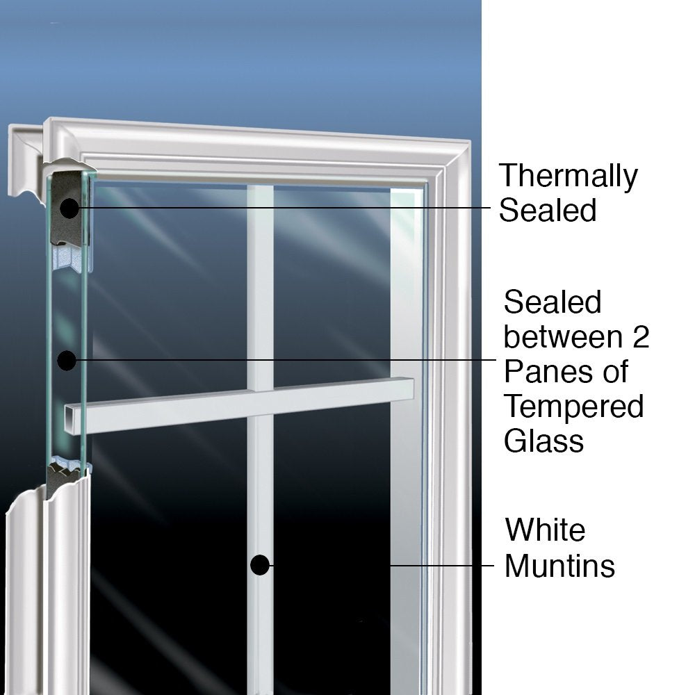 Steel Primed Left-Hand Inswing 1/2 Lite 2-Panel Prehung Front Door 36" x 80" U153790