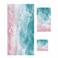 Teal Pink Gradient Cotton Towel Set 3 Pack E199639