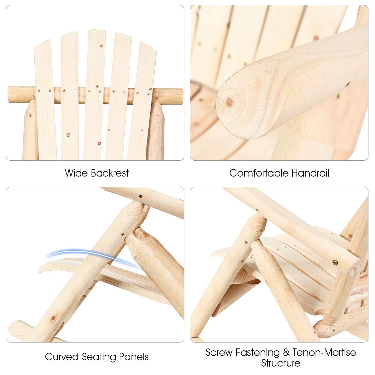 Log Rocking Chair Set C12124