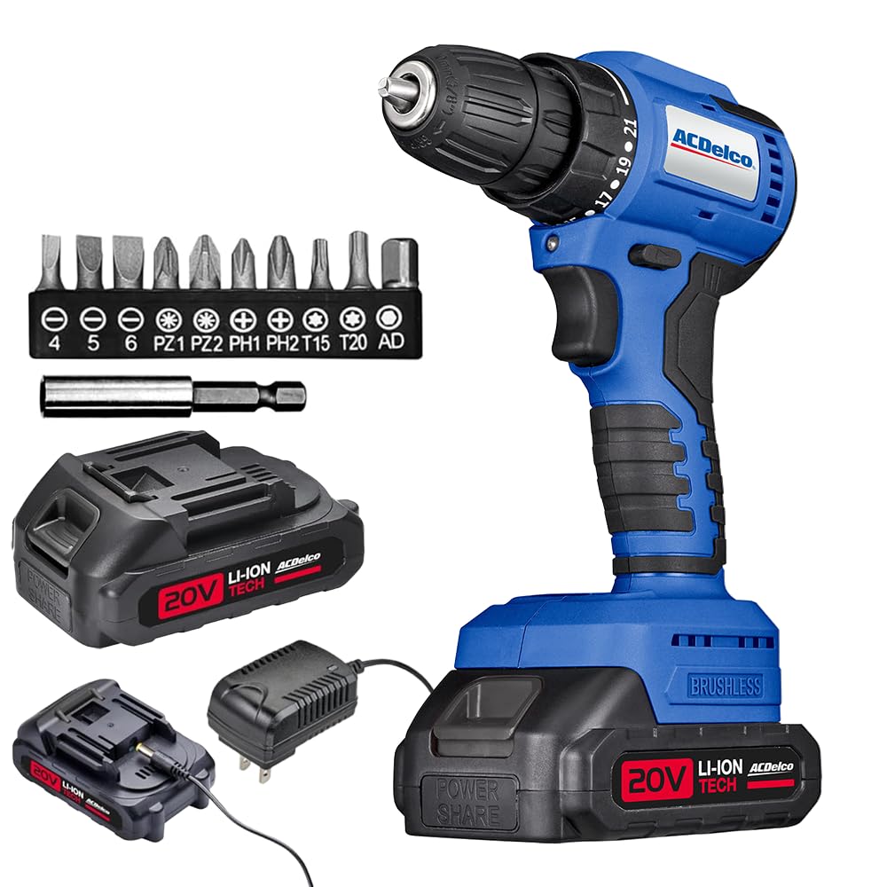 20V Cordless Drill Set with Battery and Charger X791589