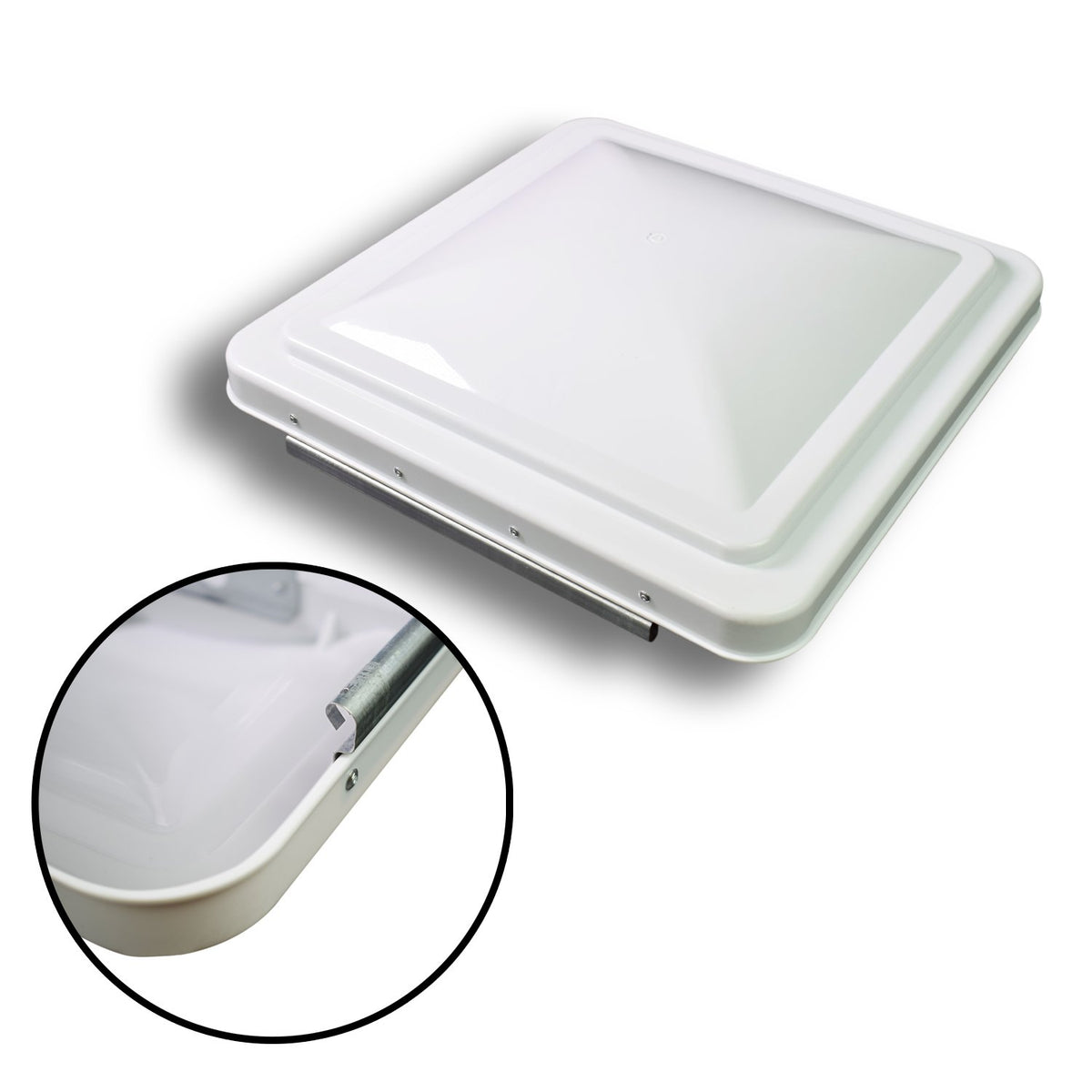 14 Inch White RV Roof Vent Cover B425