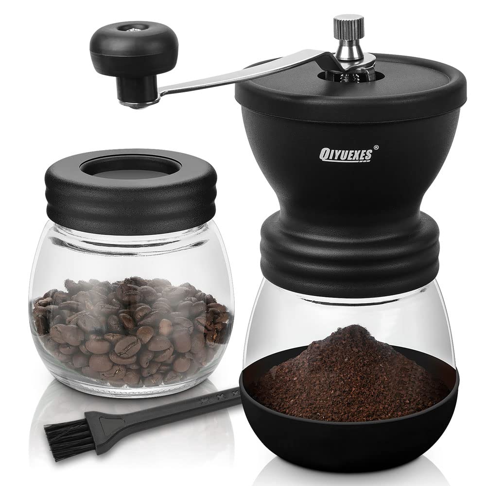 Manual Coffee Grinder 48 Adjustable Settings 80g Conical Burr 2 Jars C724179