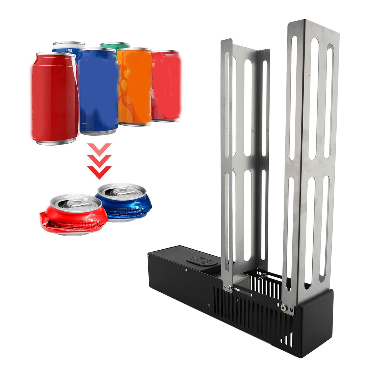 16oz & 12oz Stainless Steel Wall Mounted Can Crusher F57605