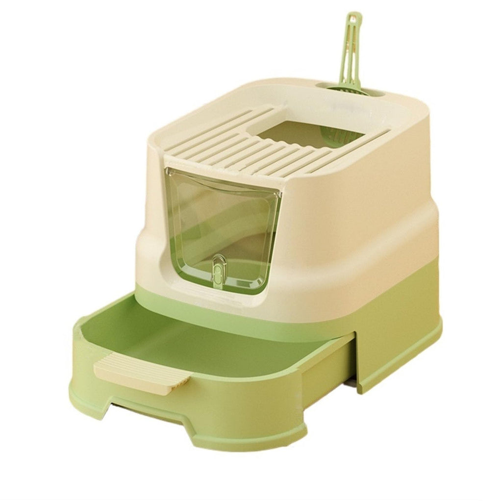 Large Top Entry Cat Litter Box with Lid and Scoop P905