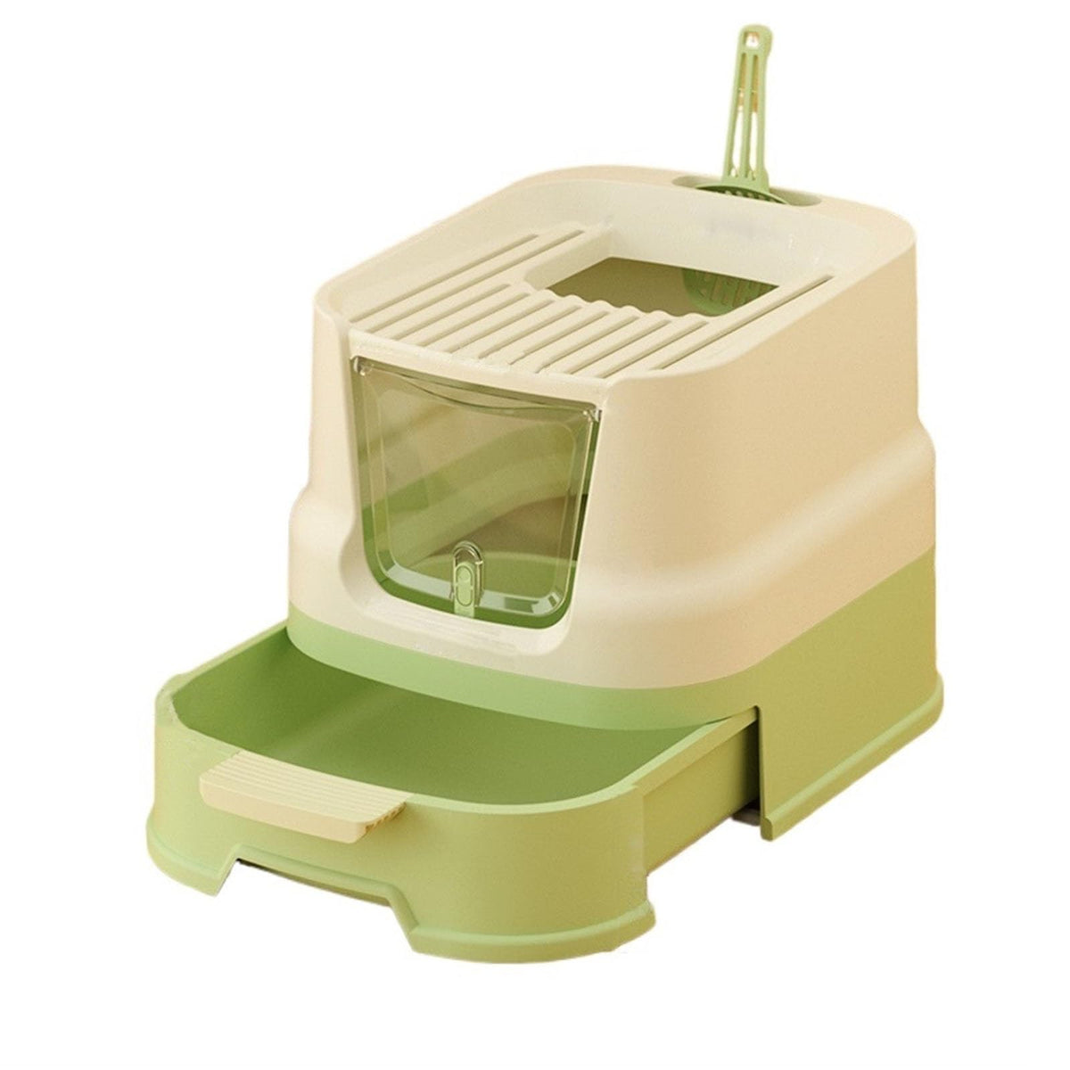 Large Top Entry Cat Litter Box with Lid and Scoop P905