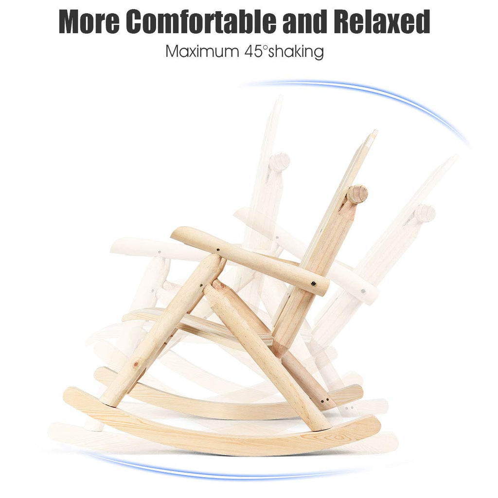 Log Rocking Chair Set C12124