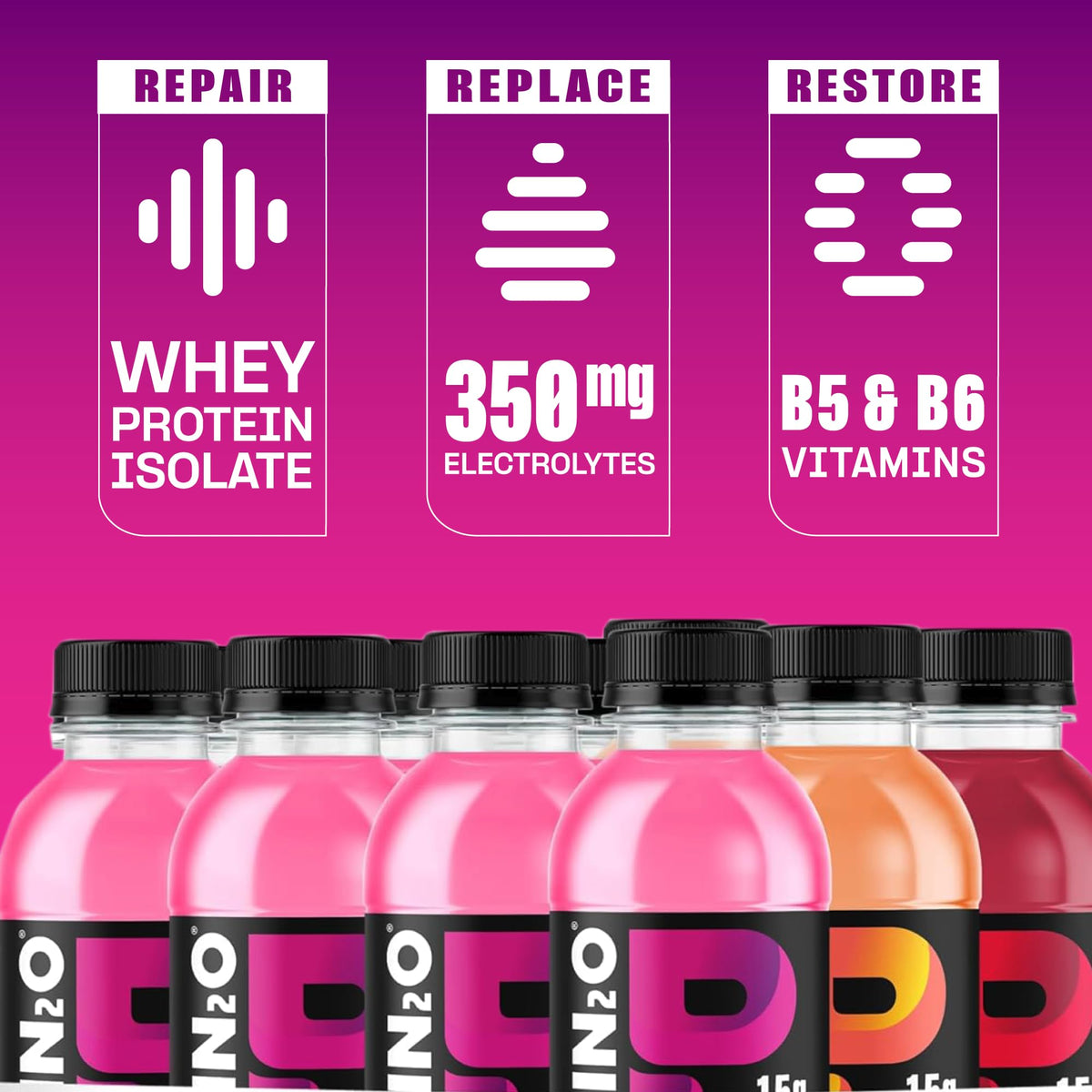 Clear Whey Protein Isolate and Electrolyte Drink 15g Protein 16.9 Fl Oz 12 Count J9872