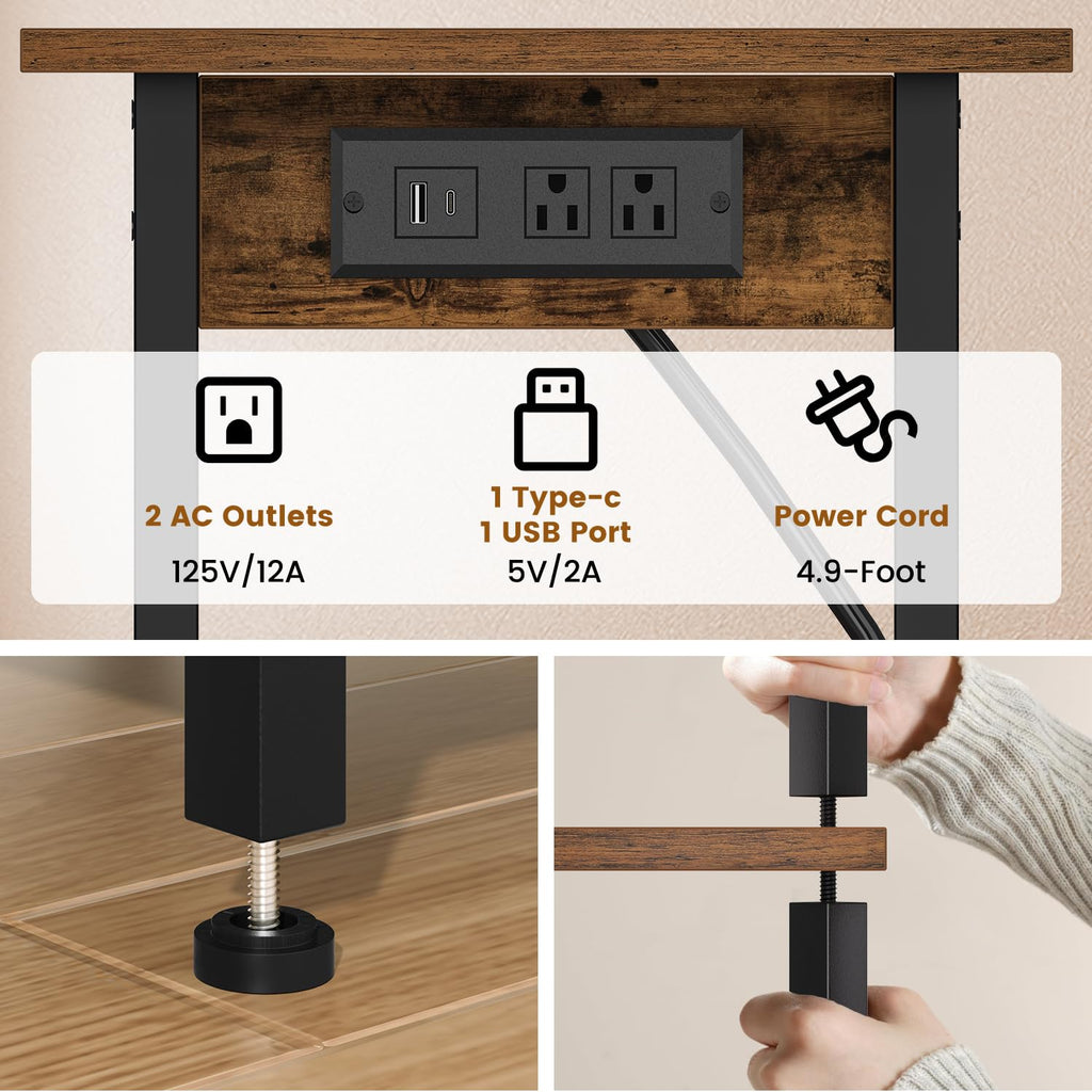 Tall End Table with Charging Station J545159