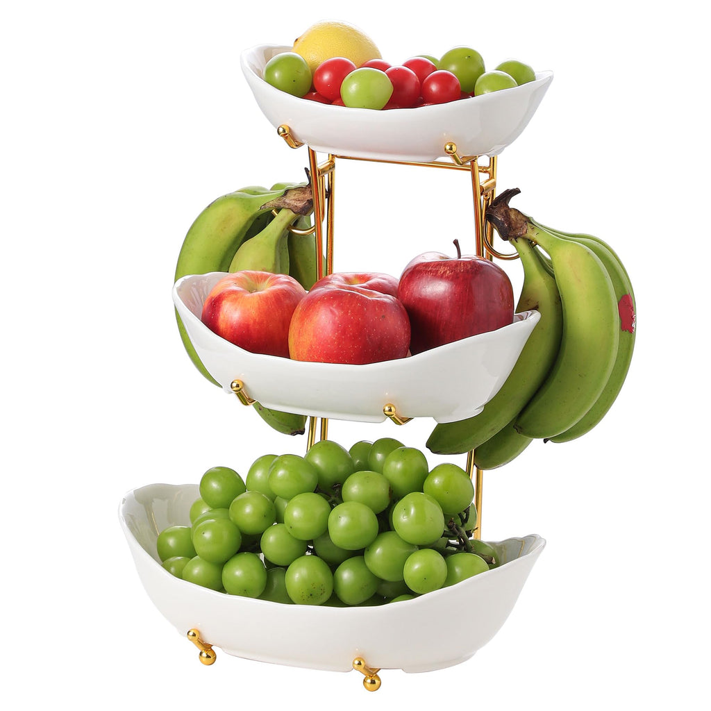 3-Tier Ceramic Serving Bowl Set with Stand M71824