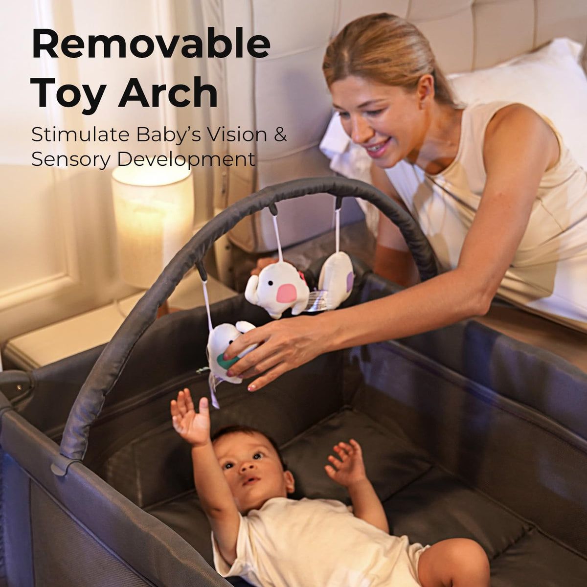 Portable Baby Playpen with Bassinet J292