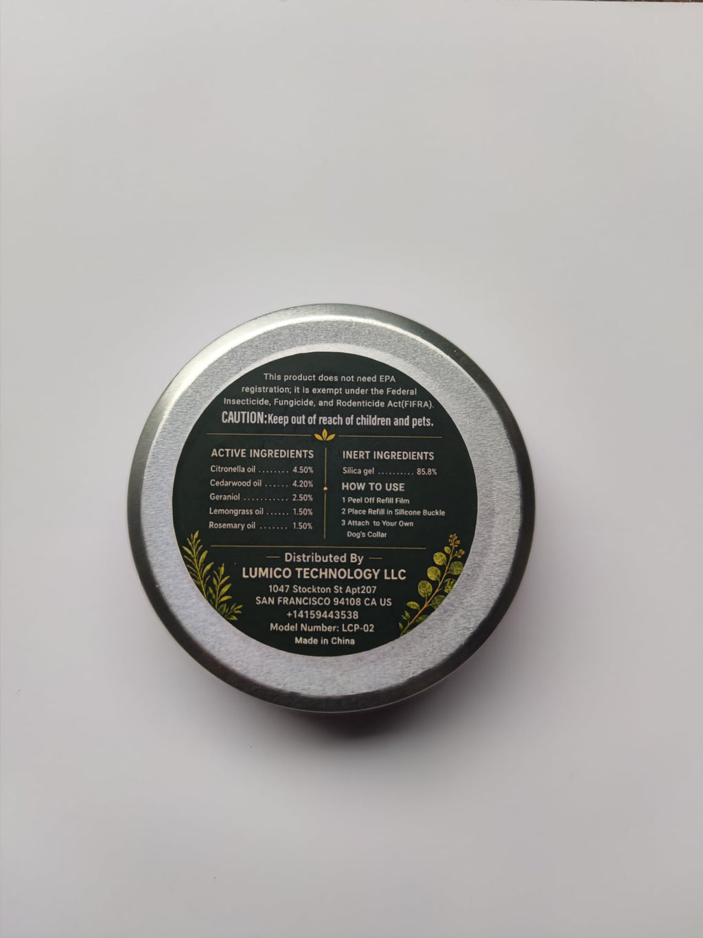 Flea and Tick Prevention Pendant for Dogs with 2 Pendants and 6 Refills I634262