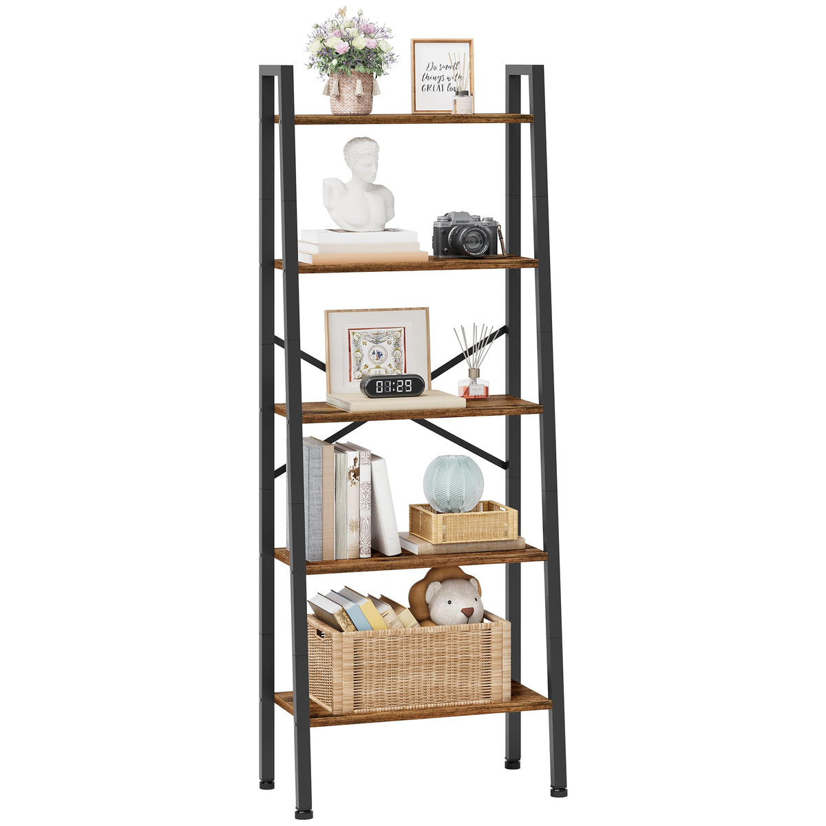 5-Tier Metal Ladder Bookshelf B83404