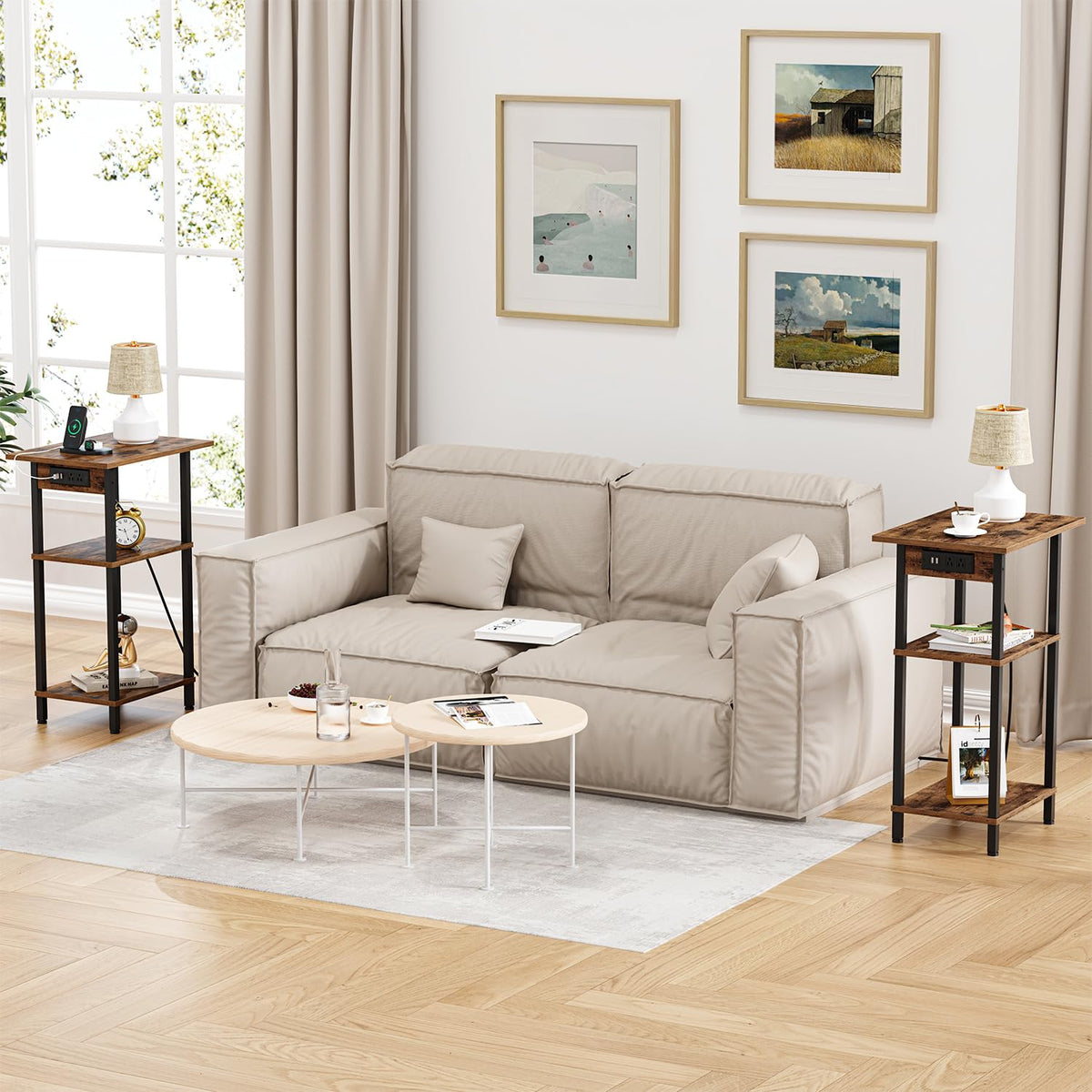 Tall End Table with Charging Station J545159
