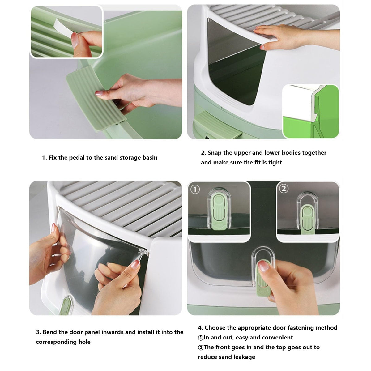 Large Top Entry Cat Litter Box with Lid and Scoop P905