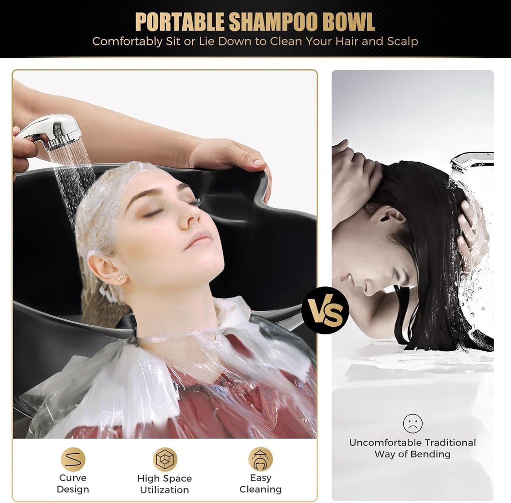 Portable Salon Shampoo Bowl with Electric Pump R8203