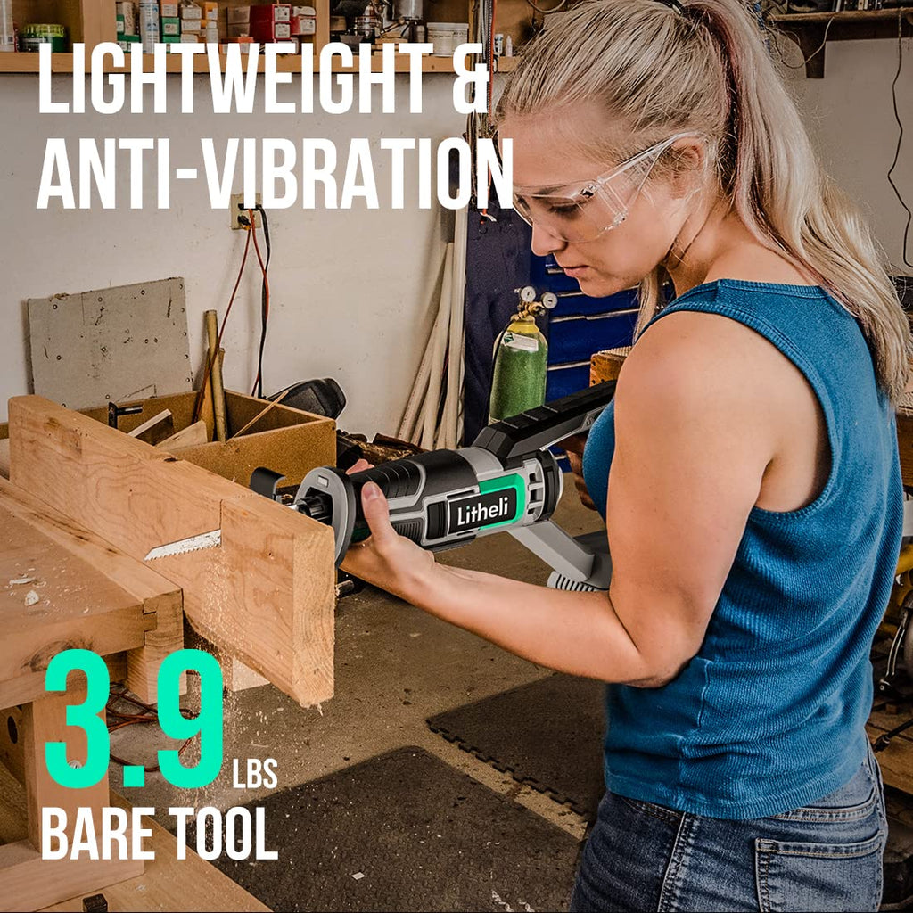 Cordless Reciprocating Saw with 20V 4.0 Ah Battery & Charger D769