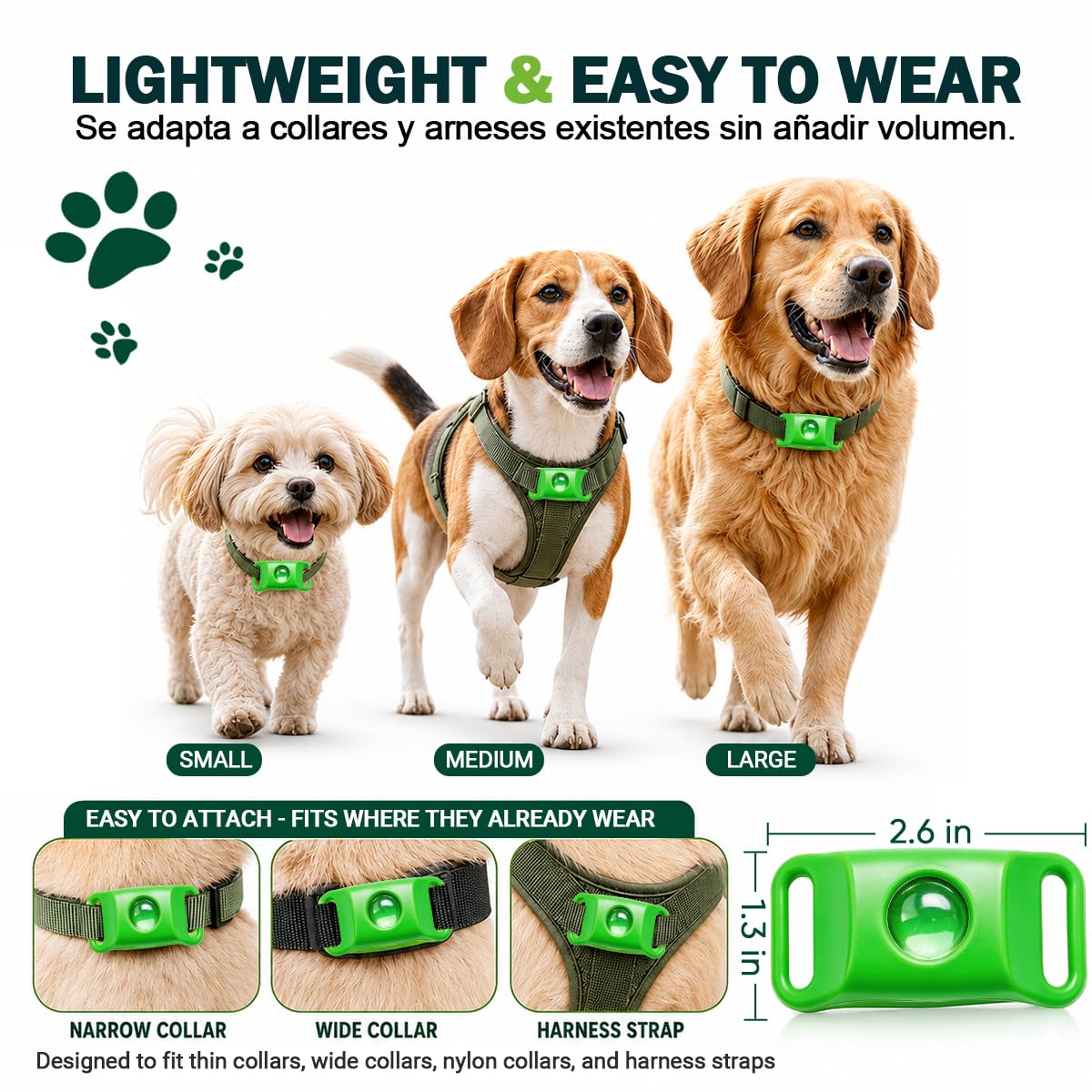 Flea and Tick Prevention Pendant for Dogs with 2 Pendants and 6 Refills I634262