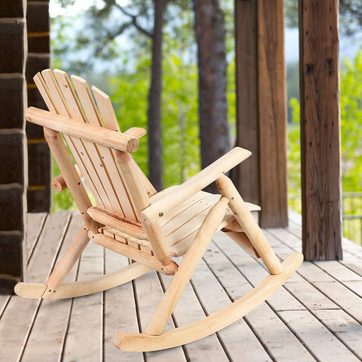 Log Rocking Chair Set C12124
