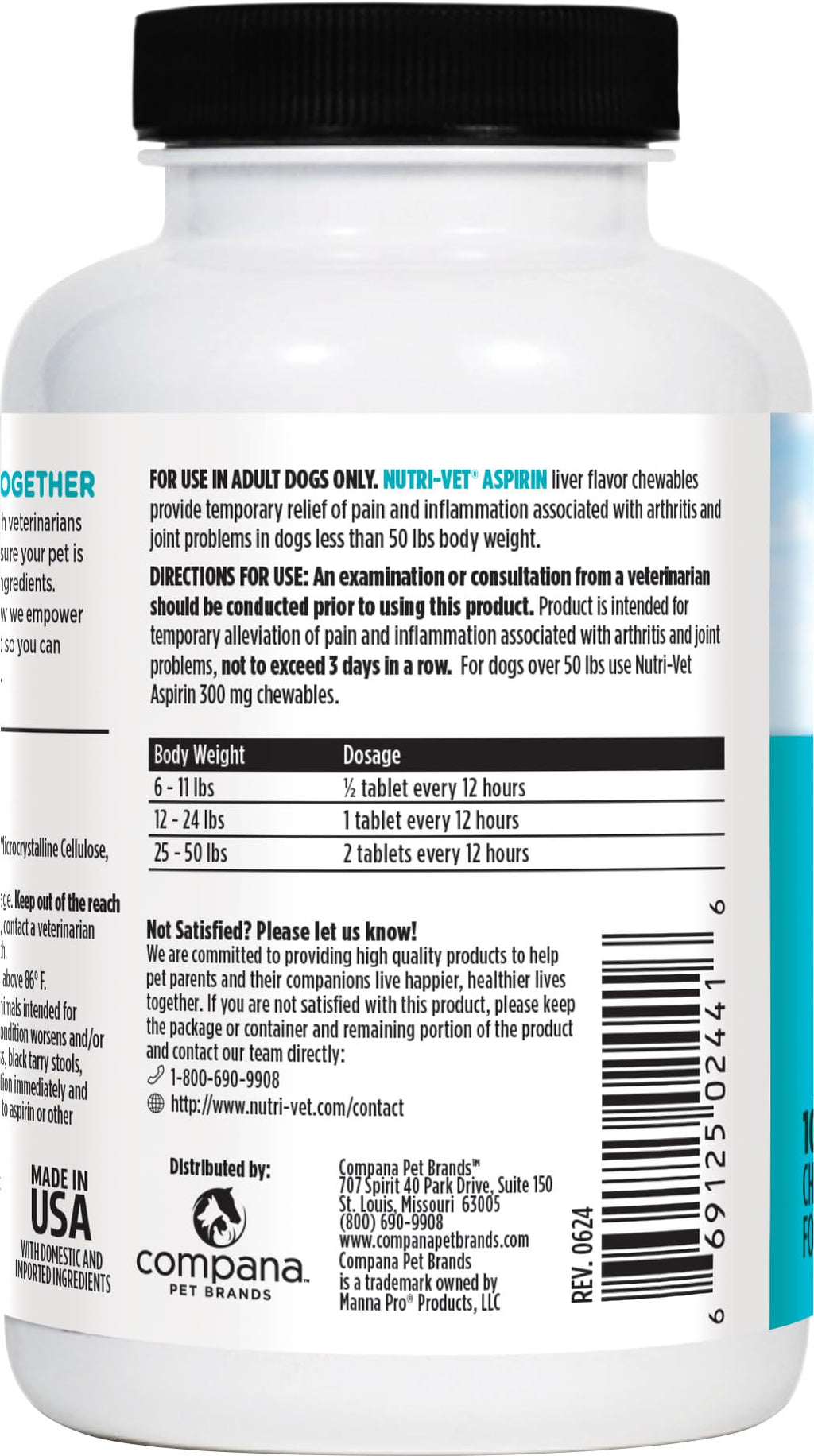 Dog Aspirin 120mg 100 Count N224