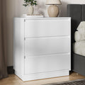 White 3 Drawer Nightstand C866