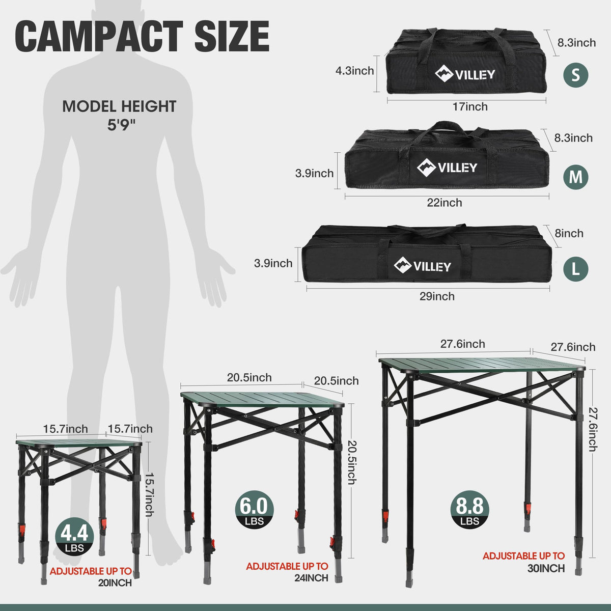 Folding Camping Aluminum Table I532454