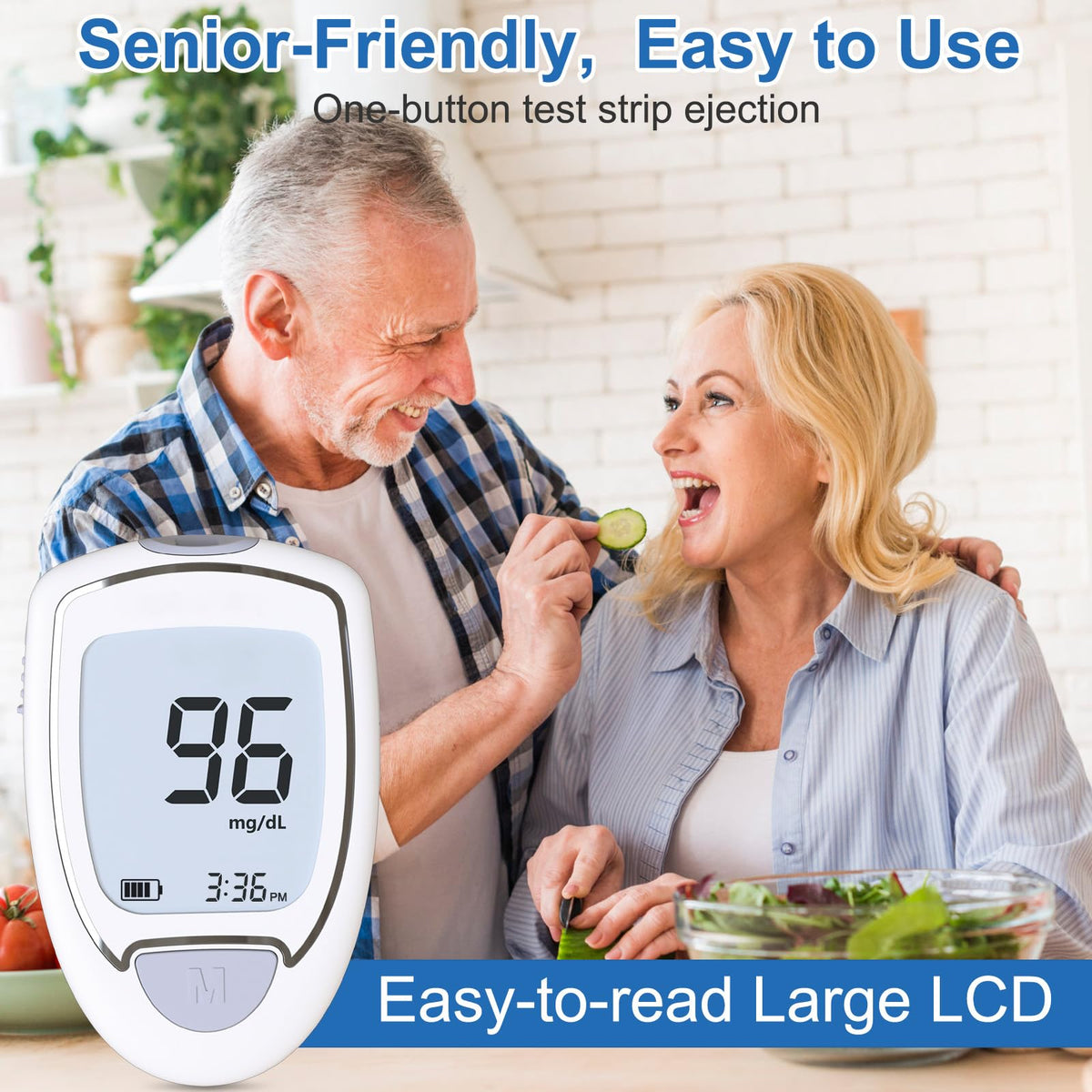 Blood Glucose Monitor Kit with 100 Strips and Lancets L842
