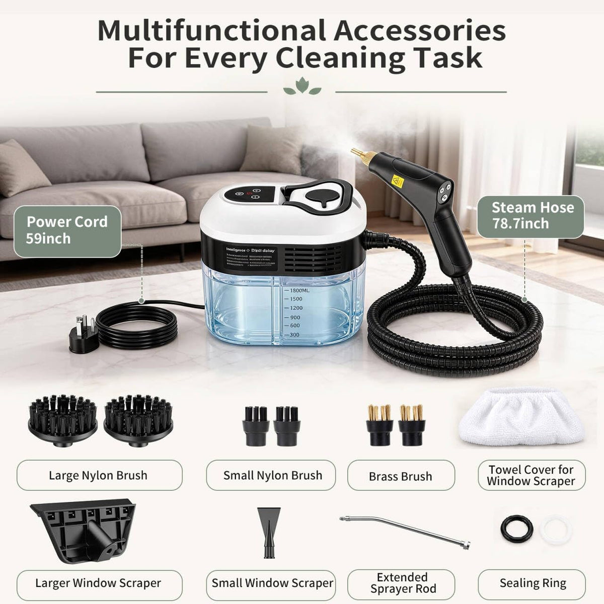 1.8L Pressurized Steam Cleaner L5561