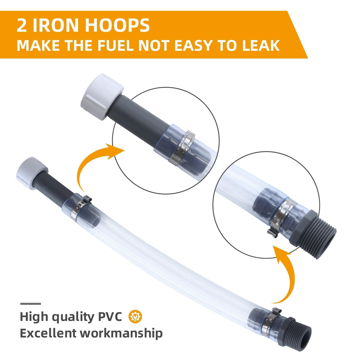 2 Pack Replacement Fuel Jug Hoses G102
