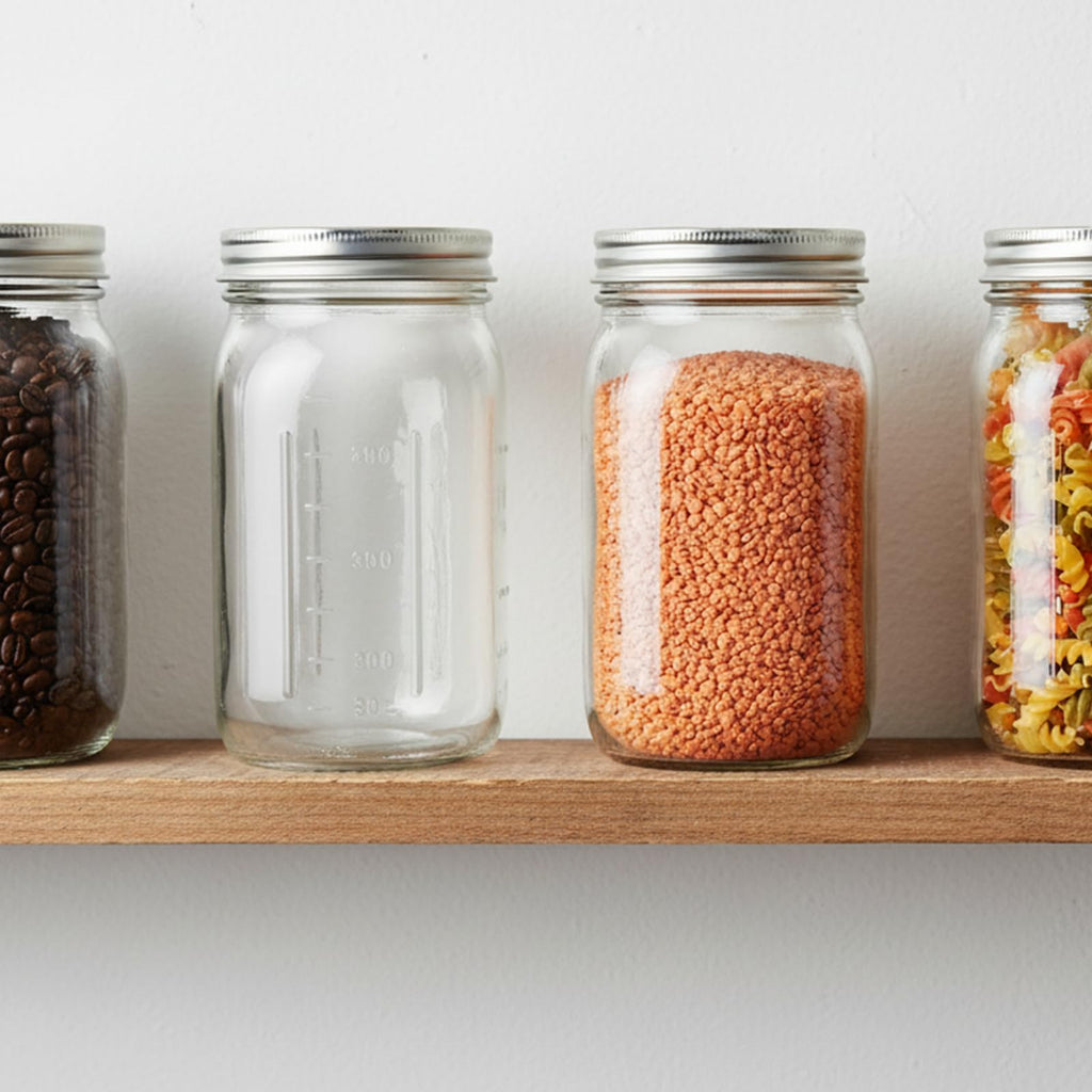 Wide Mouth Mason Jars 32 oz 12Pcs with Airtight Lids Q864