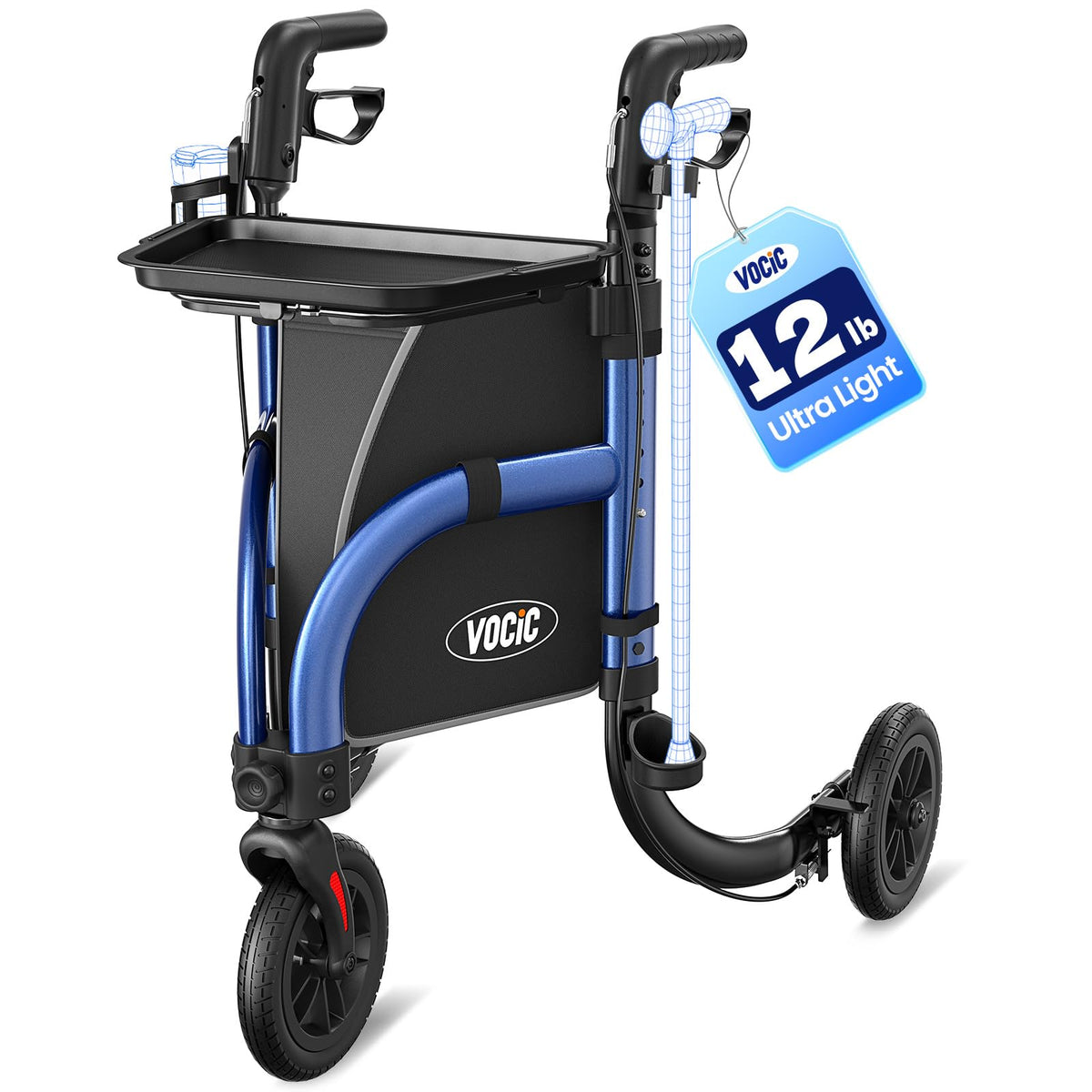 3 Wheel Walkers with Tray X85832