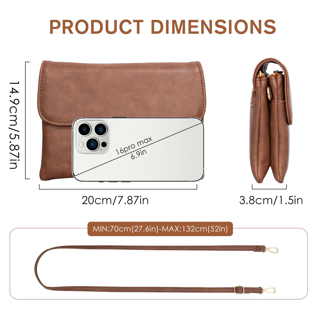 Small Crossbody Bags Vegan Leather Cell Phone Purse X263