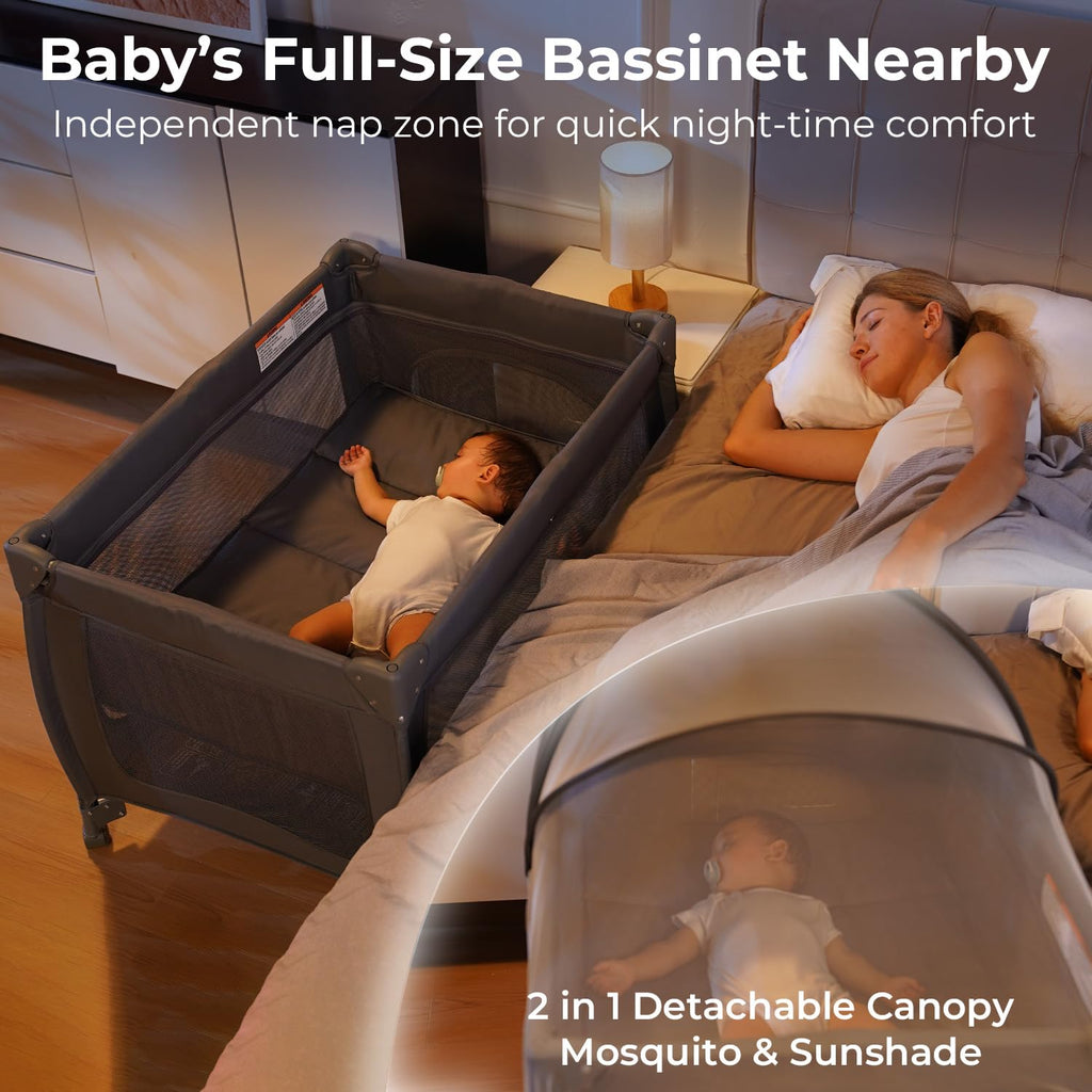 Portable Baby Playpen with Bassinet J292